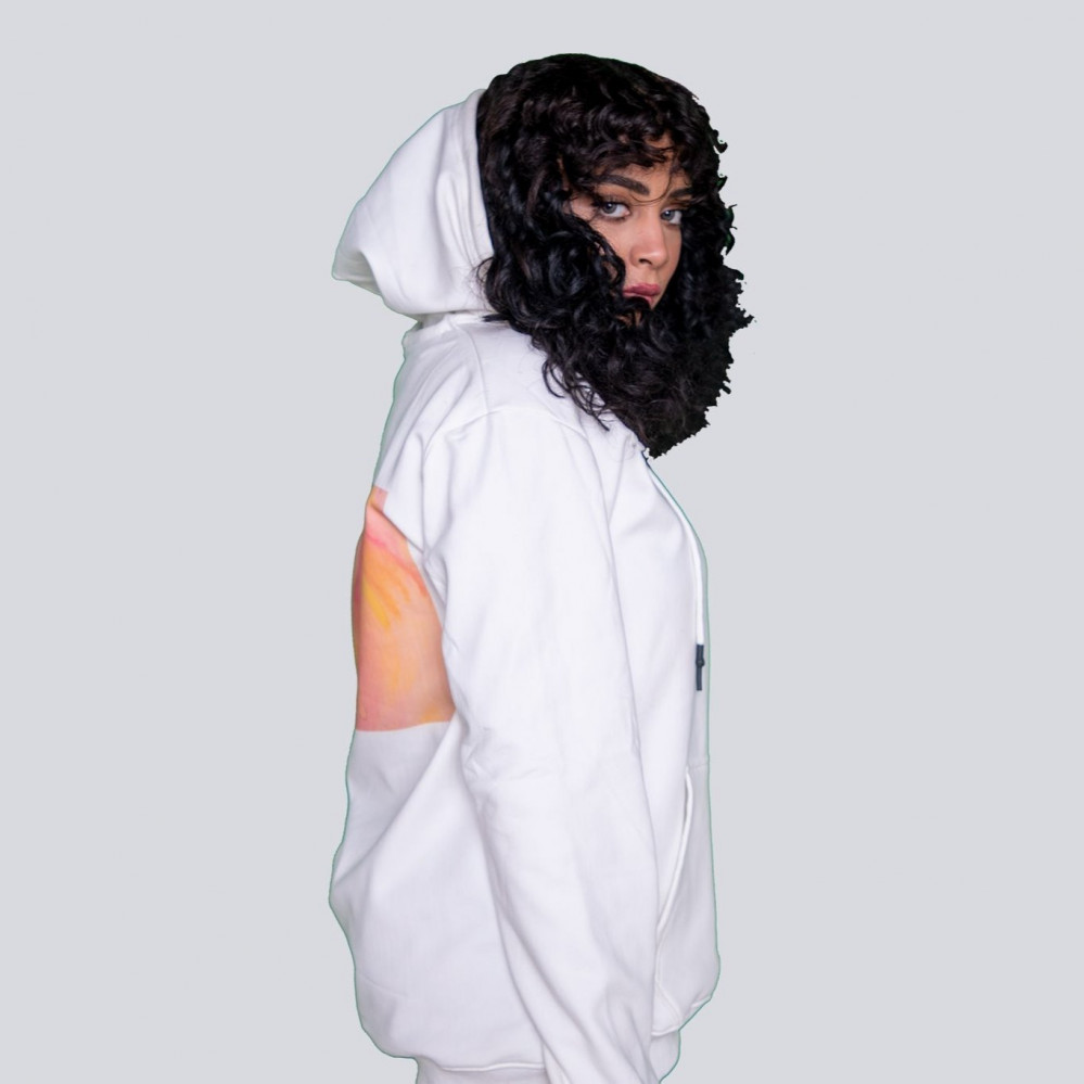 هودي الفراشة باللون الابيض |key77