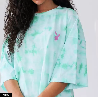 بلاي بوي قميص تاي داي منت يونيسيكس اوفر سايز 