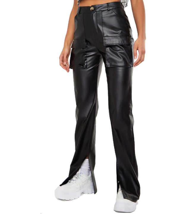 برتي لتل ثنق| بنطال جلد اسود 