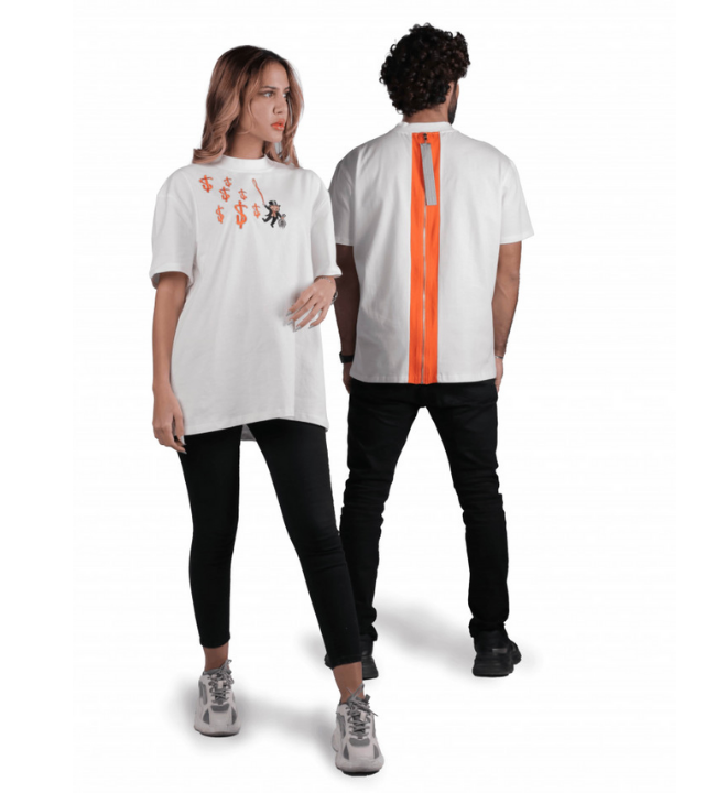 ابره | تيشرت ابيض من كولكشن المونوبولي