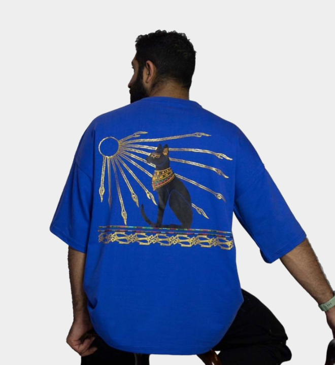 عمارنه | تيشيرت باستيت ازرق