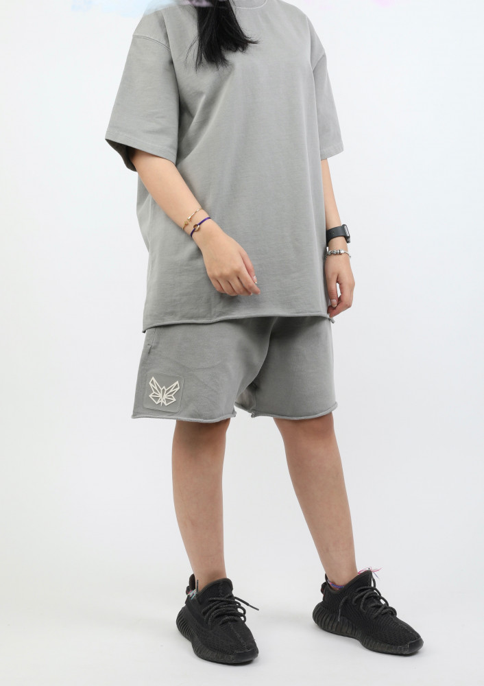 Xcvii | شورت رصاصي فينتج 