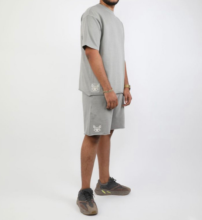 Xcvii | شورت رصاصي فينتج 