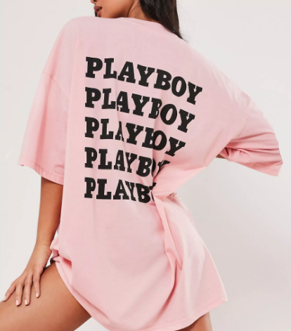 بلاي بوي | قميص زهري اوفر سايز يونيسكس